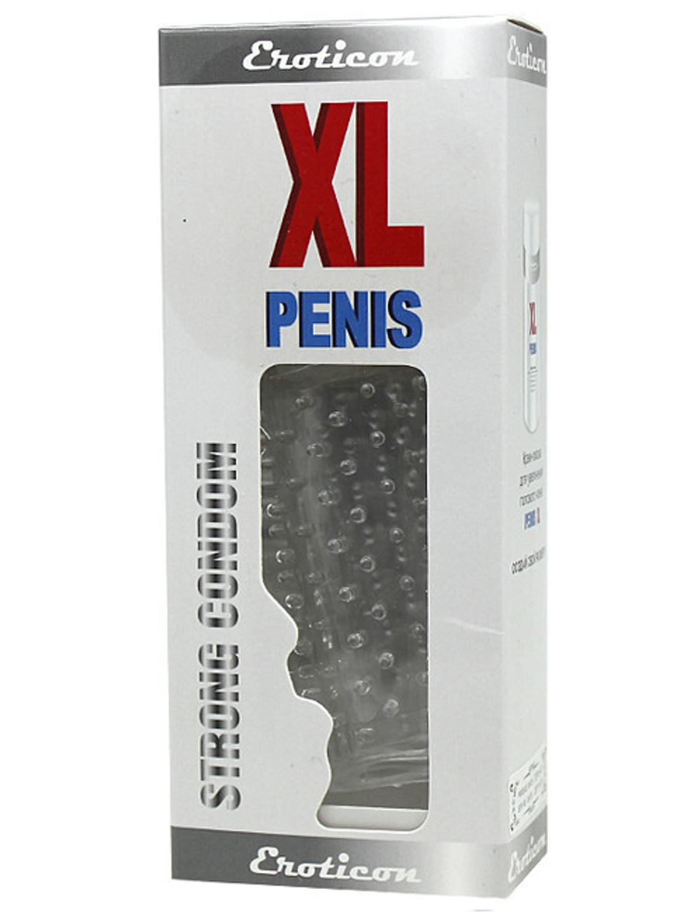 Насадка на пенис с пупырышками и стимулирующим отростком из серии PENIS XL (Цвет: прозрачный)