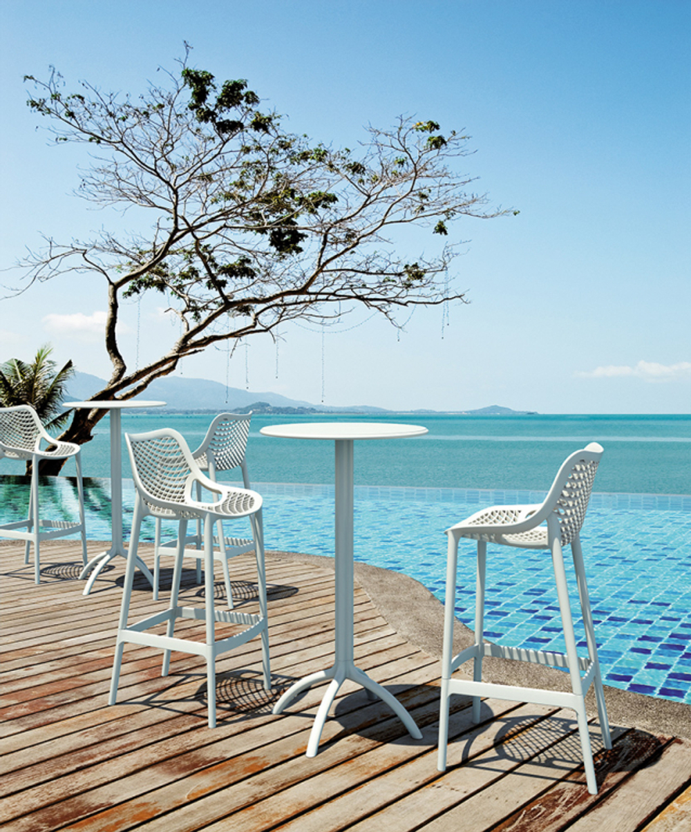 Стол пластиковый барный Siesta Contract Octopus Bar, белый