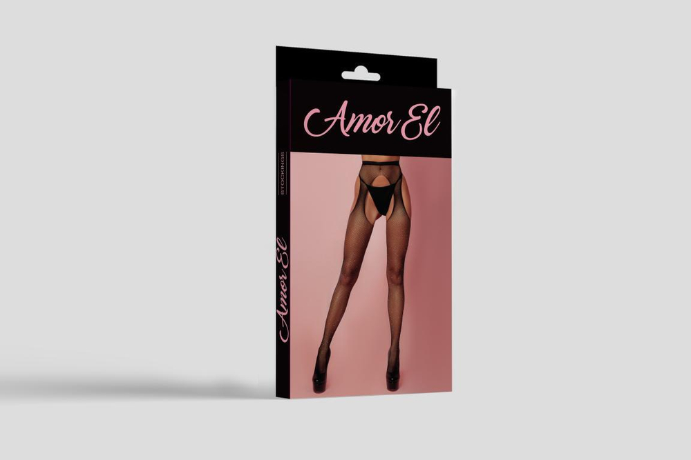 Amor El - Чулки с поясом в стразах (S/L)