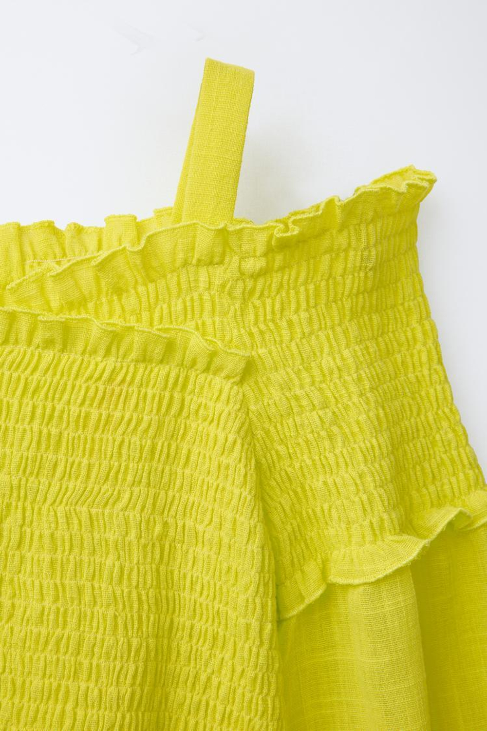 ZARA ЭЛАСТИЧНЫЙ ТОП C БРЕТЕЛЯМИ, НЕОНОВО-ЛАЙМОВЫЙ