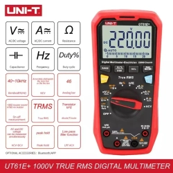 UT61E+ UNI-T Цифровой профессиональный True RMS мультиметр с автоматическими диапазонами измерения сопротивления, напряжения, тока, ёмкости конденсаторов, звуковой прозвонки, NCV, частоты