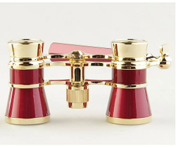 Лакированное покрытие лорнета БГЦ 3x25, красный цвет