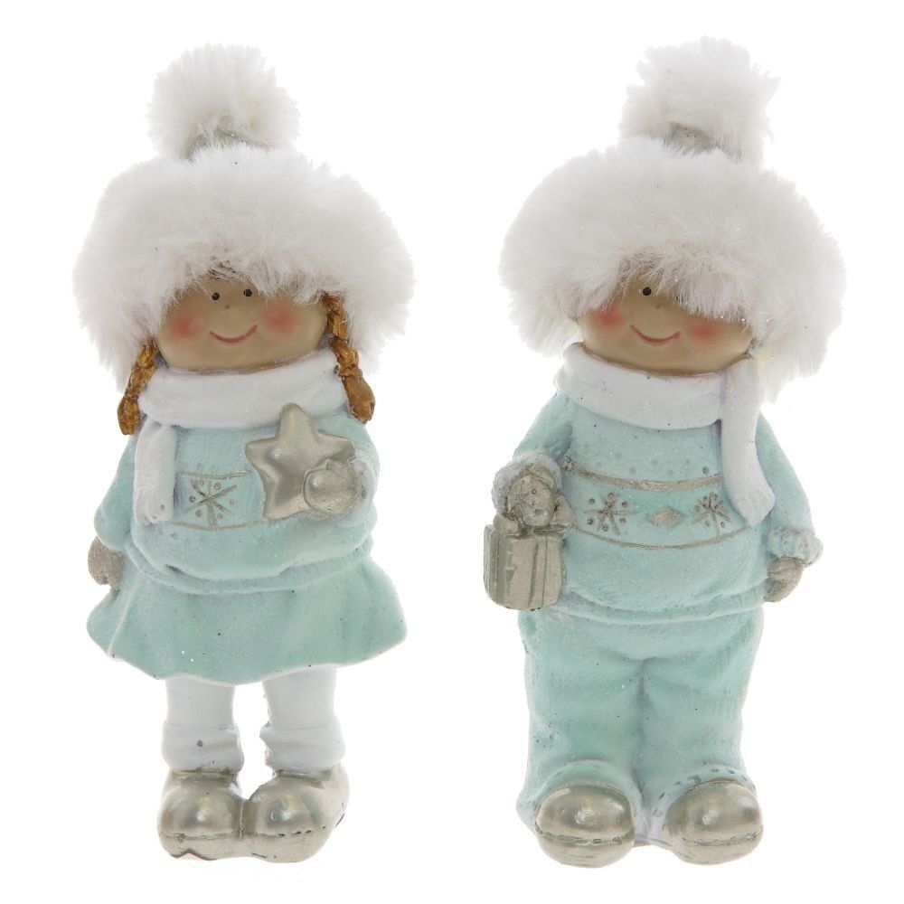 GAEM Фигурка декоративная "Мальчик/Девочка", L6 W5 H13 см, 2в.