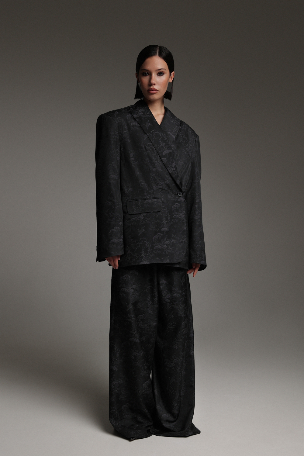 Брюки из жаккарда