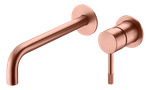 Смеситель для умывальника из стены, Uno. Copper Brushed