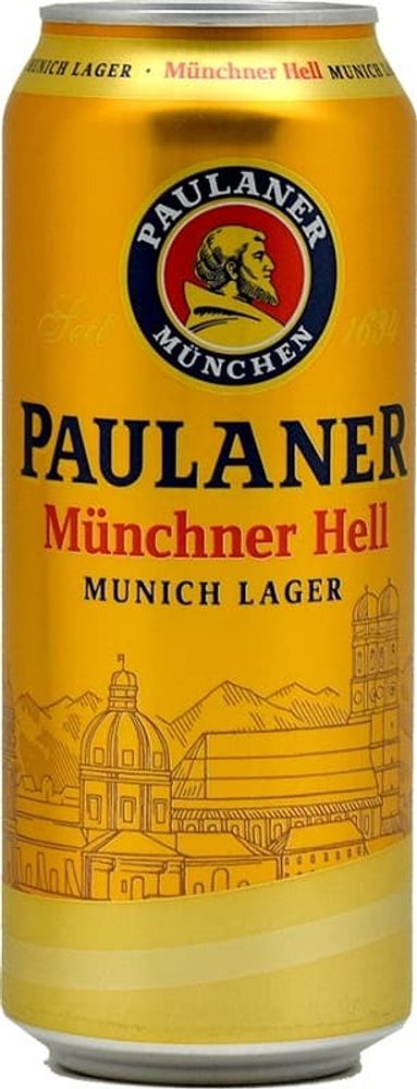 Пиво Паулайнер Оригинал Мюнхен Хел / Paulaner Original Munchner Hell 0.5 - банка