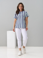 Футболка Фк-127/индиго-полоскабуквы