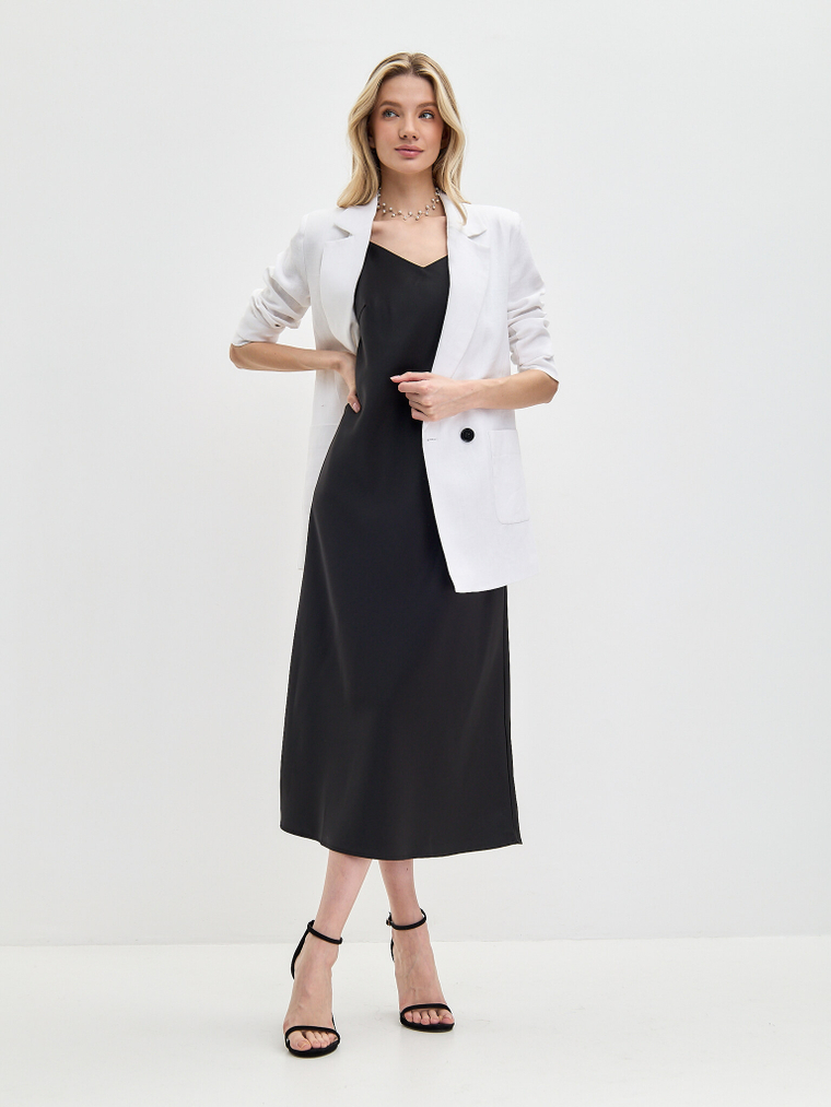 Платье-комбинация полуприталенного силуэта