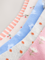 Носки хлопковые для девочки Next E99-474, 5 шт., Розовый, Голубой, Серый