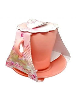 Чайная пара 250 мл , коралловый