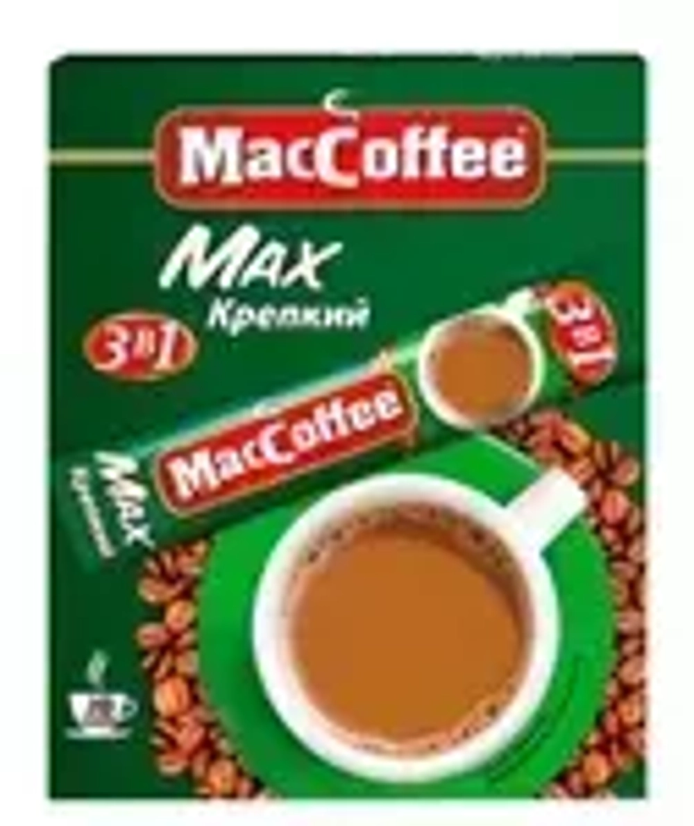 Кофейный напиток MacCoffee Maх, 3 в 1, Крепкий, 20 шт
