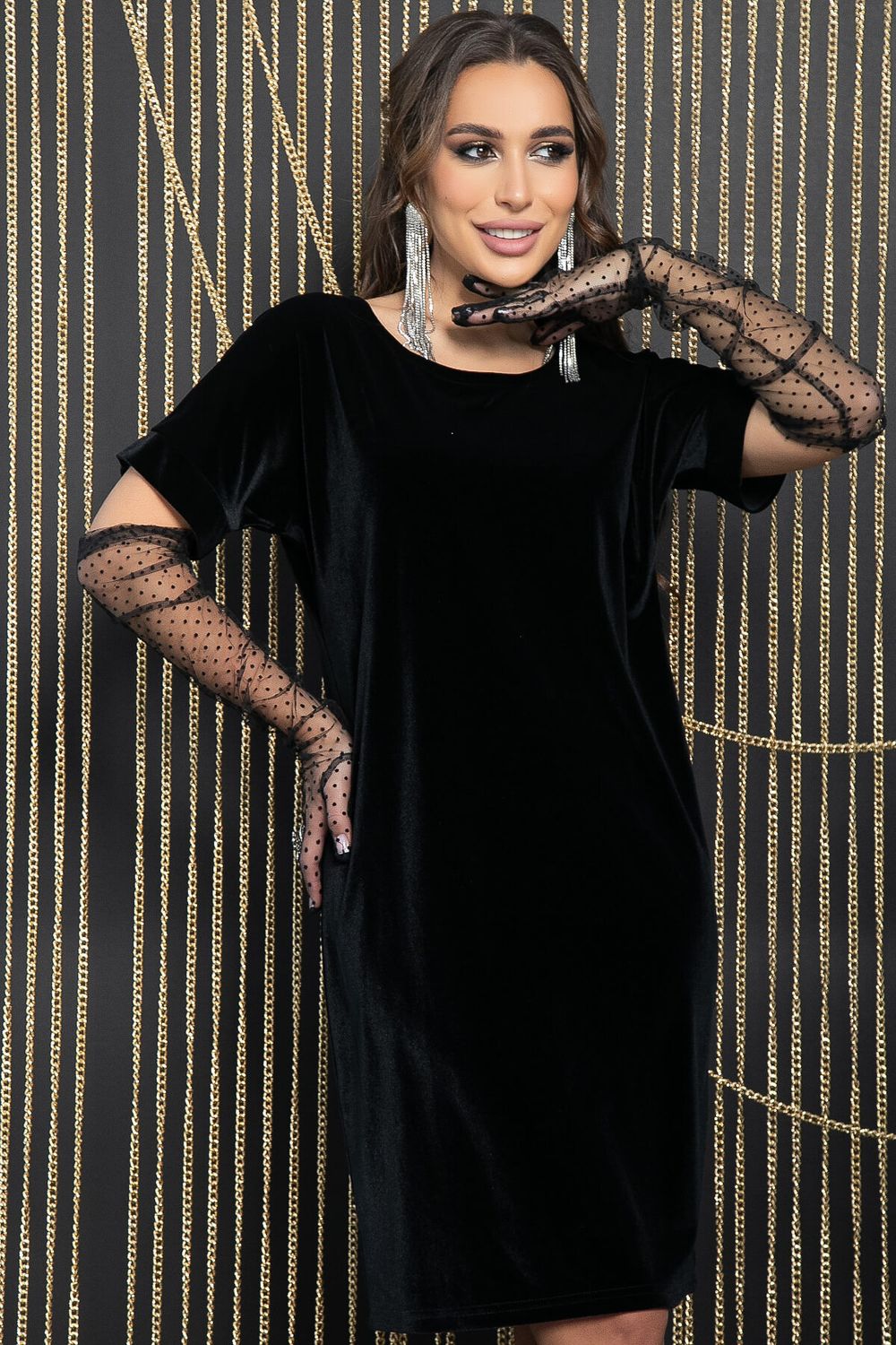 Платье Покоряя сердца (черное) П11237 LT Collection