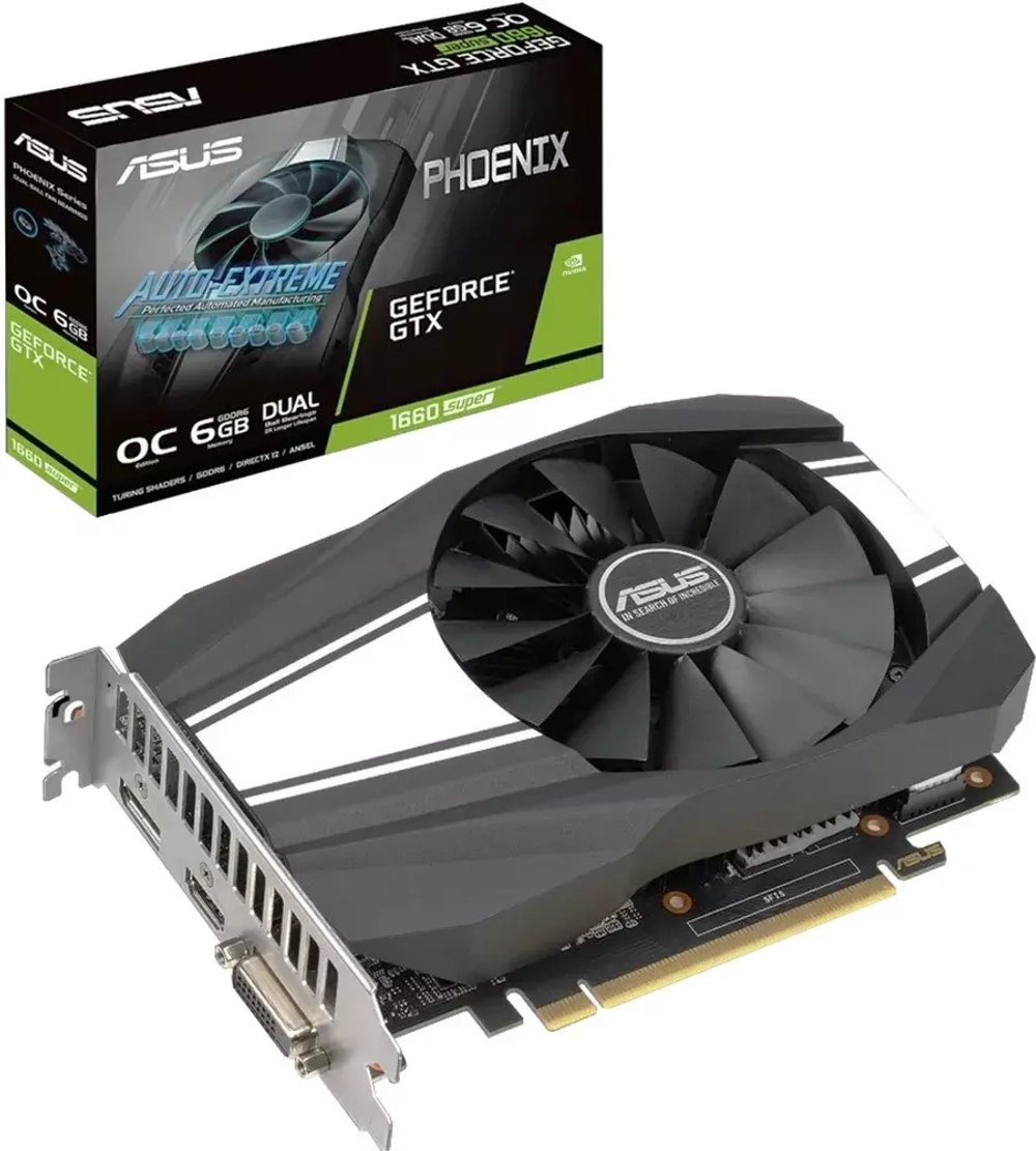 Видеокарта 6 Гб Asus NVIDIA GeForce GTX 1660 Super Phoenix (PH-GTX 1660S-6G)