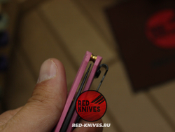 Нож Benchmade 535 Bugout G10 A+++ - розовый рук., черный клинок RK/Н53