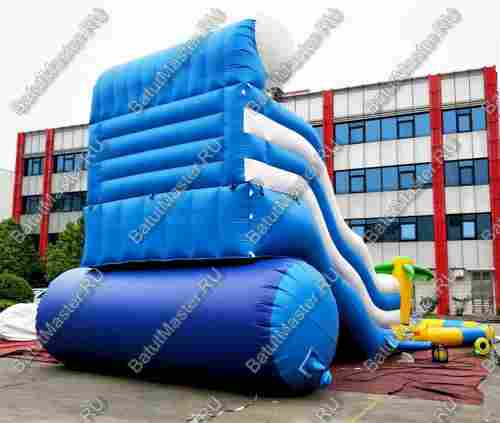 Надувная водная горка с круглым бассейном «Пляжный оазис», 15*7*6 м