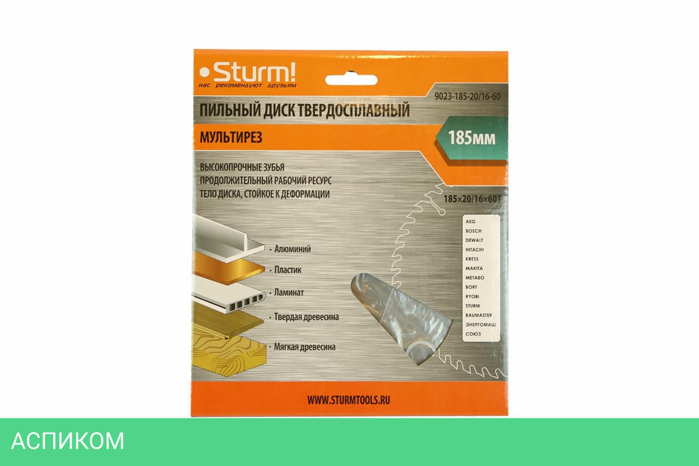 Диск пильный Sturm! 9023-185-20/16-60