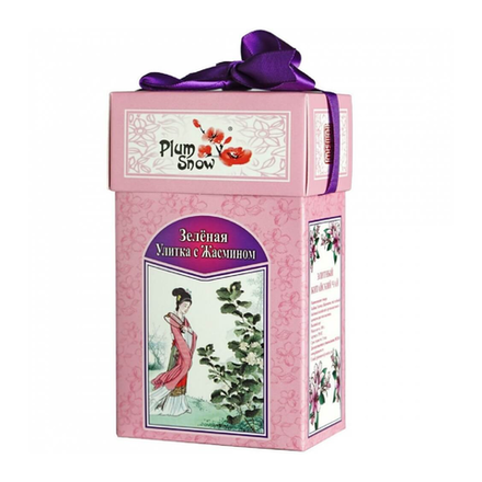 Чай зеленый Plum Snow Зелёная улитка с жасмином, 100 г