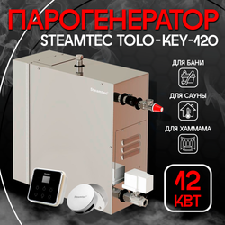 Steamtec TOLO KEY 120 - 12 кВт (ВЛАГОСТОЙКИЙ модуль управления), парогенератор для хамама и турецкой бани