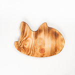 Менажница деревянная из сибирского кедра для подачи блюд и закусок с гравировкой "ЛИСИЦА". MG108