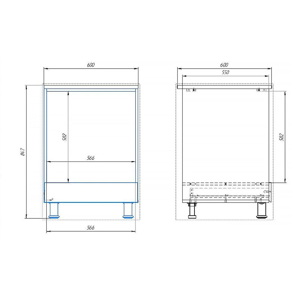 Кухонный модуль под духовой шкаф 60 см Малага со столешницей, на ножках / зеленый самшит, массив дуба