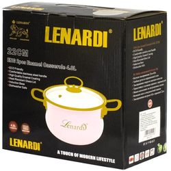 Lenardi 776-035 Кастрюля эмалированная 4л. с крышкой 22см. MIGUEL в под.уп.(х6)