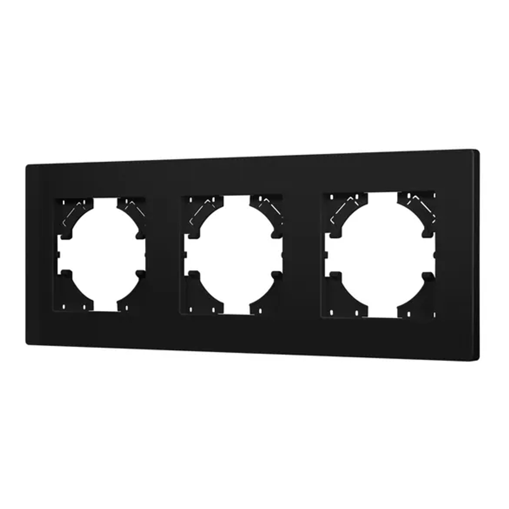 Рамка пластиковая FRM-PERIO-PL-3-BK (Arlight, -) 049755
