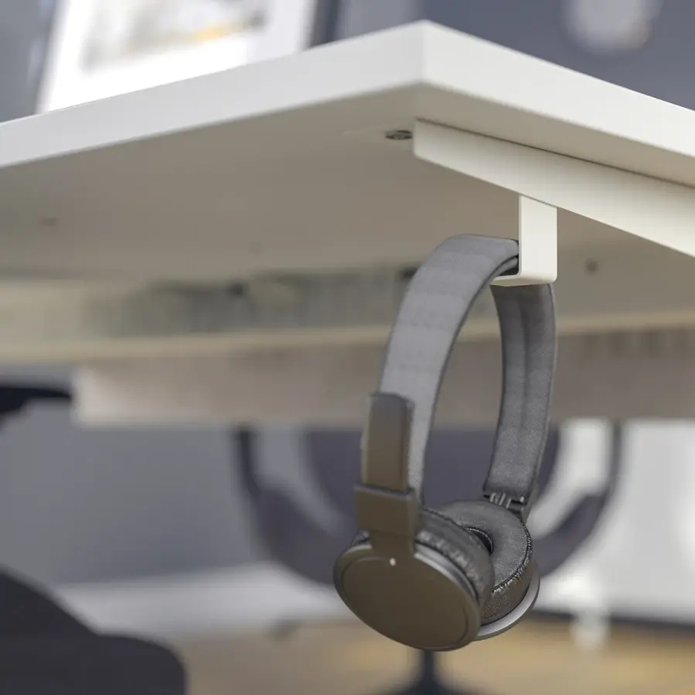 Письменный стол с регулировкой по высоте - IKEA MITTZON/МИТТЗОН ИКЕА, 120х60х65-85 см, белый