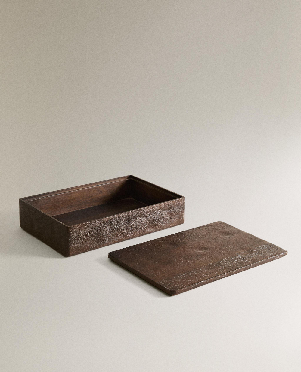 Zara Home Коробка для хранения из дерева, цвет коричневый, 25.5 см