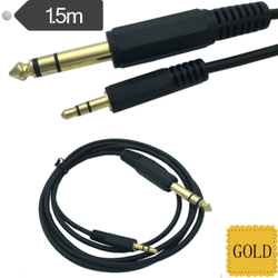 Кабель jack 3,5 - jack 6,35 AUX трёхконтактный 1,5 м