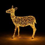 Светодиодные фигуры "Семья золотых оленей" 3 фигуры