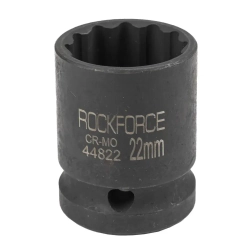 Головка ударная 22мм 12гр. 1/2'' RockForce RF-44822