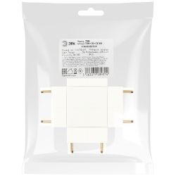 Коннектор питания ЭРА TRM-S5-CX WH для магнитного шинопровода Х-образный белый для системы S5 | Магнитный шинопровод и аксессуары