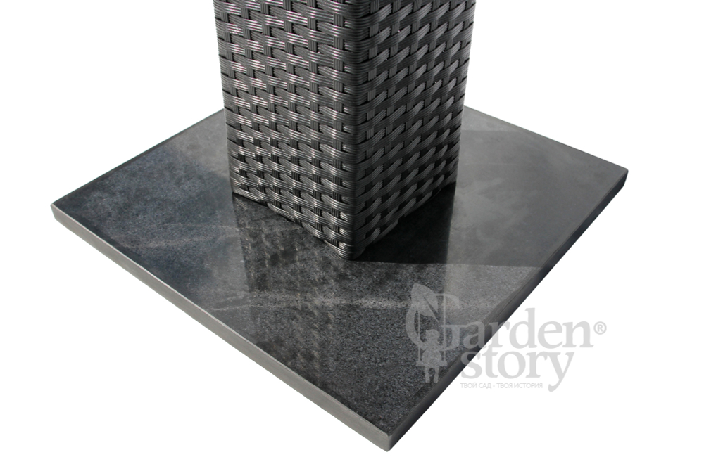 Набор мебели Garden Story Парис мини 4 уп.(2 Стул Garden Storyа Парис "без подушки"+стол 70см 2 уп., каркас черн, ротанг черн