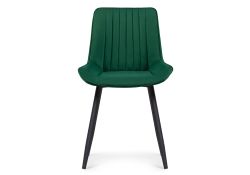 Стул на металлокаркасе Седа велюр зеленый / черный