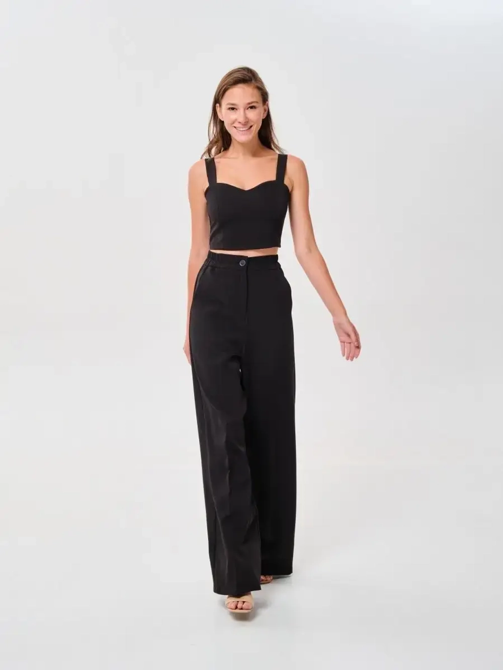 Брюки палаццо женские широкие