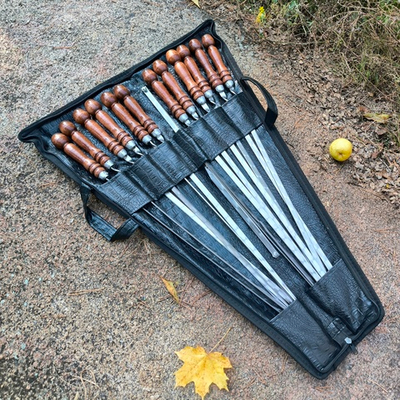 Набор шампуров в двойном чехле (БШ) кожзам 50 см.