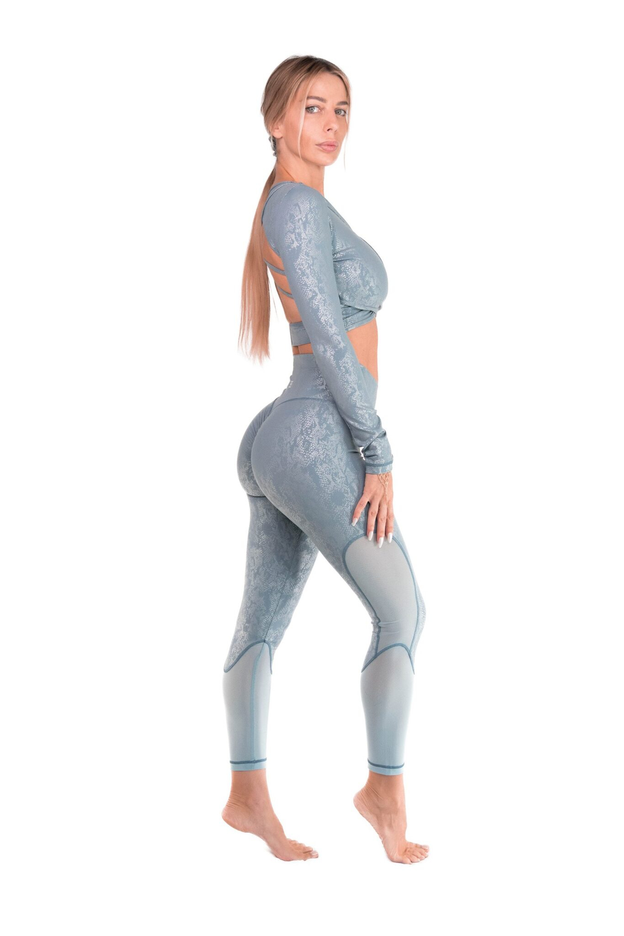 Леггинсы BODY ENGINEERS ALDEA Tech 2.0 Legging Metallic Blue Mist