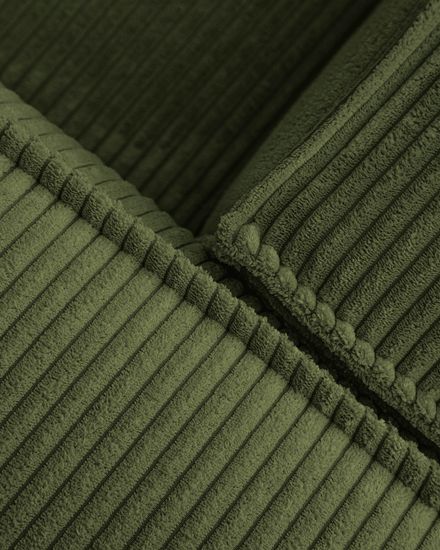 5-местный угловой диван Blok из плотного вельвета зеленого цвета 320 х 290 см