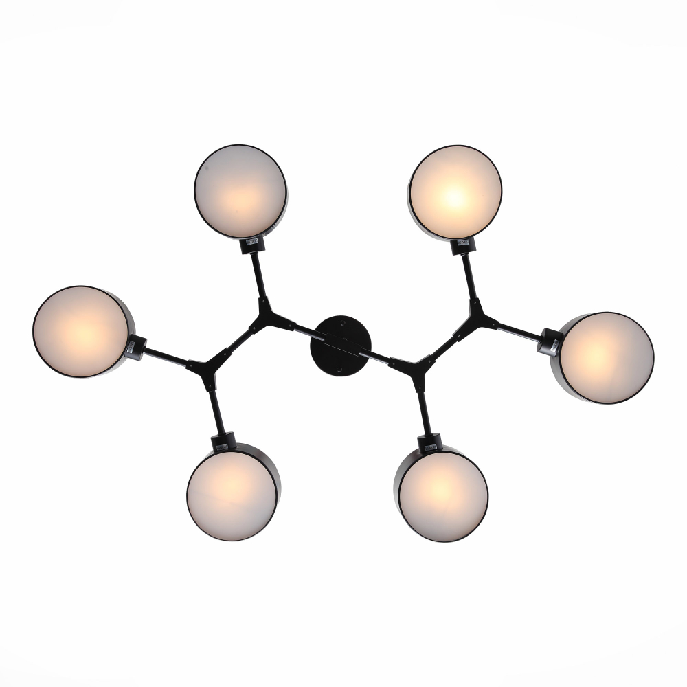 SLE183402-06 Светильник потолочный Черный/Черный E14 6*60W
