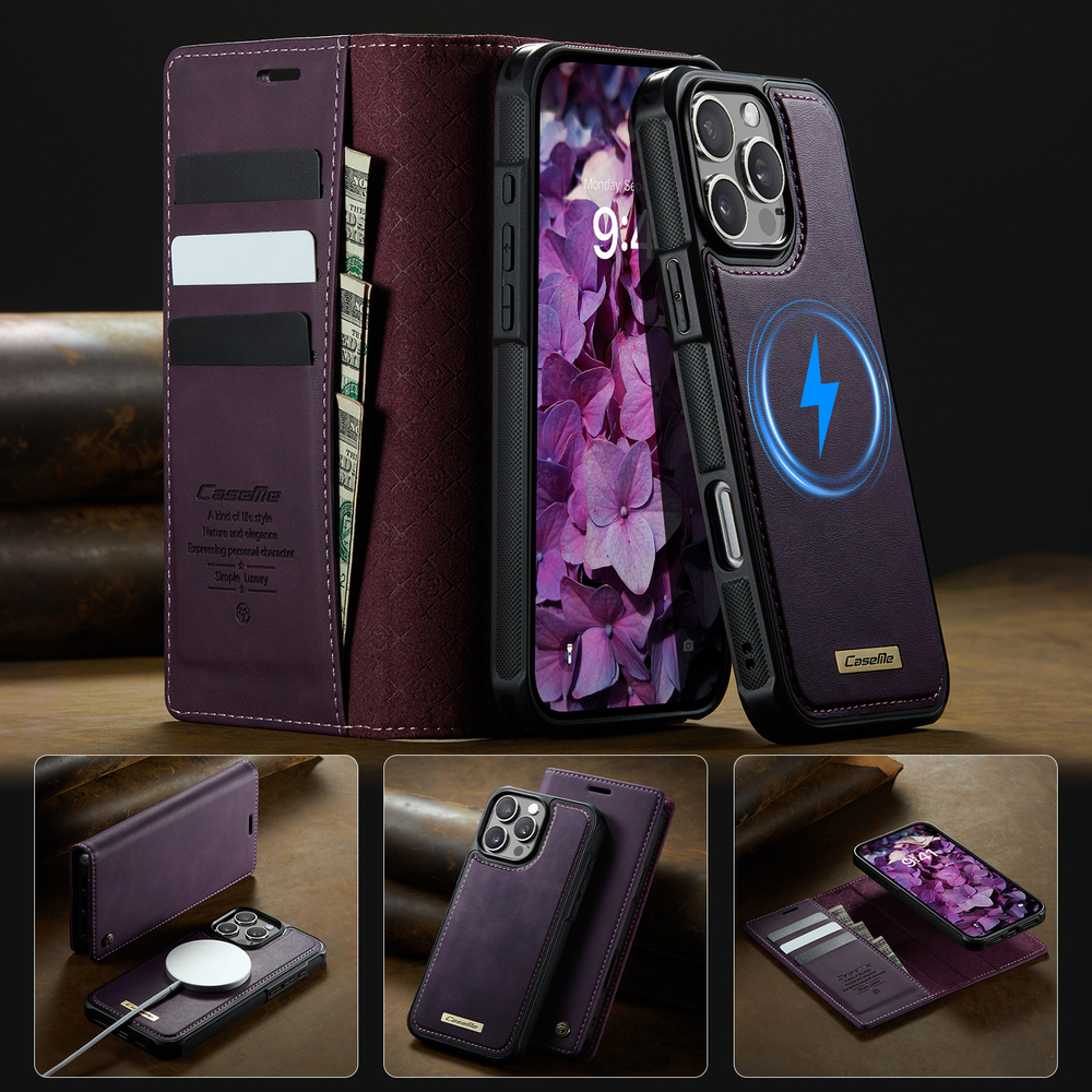Чехол-кошелек CaseMe 2 in 1 MagSafe iPhone 16 Pro