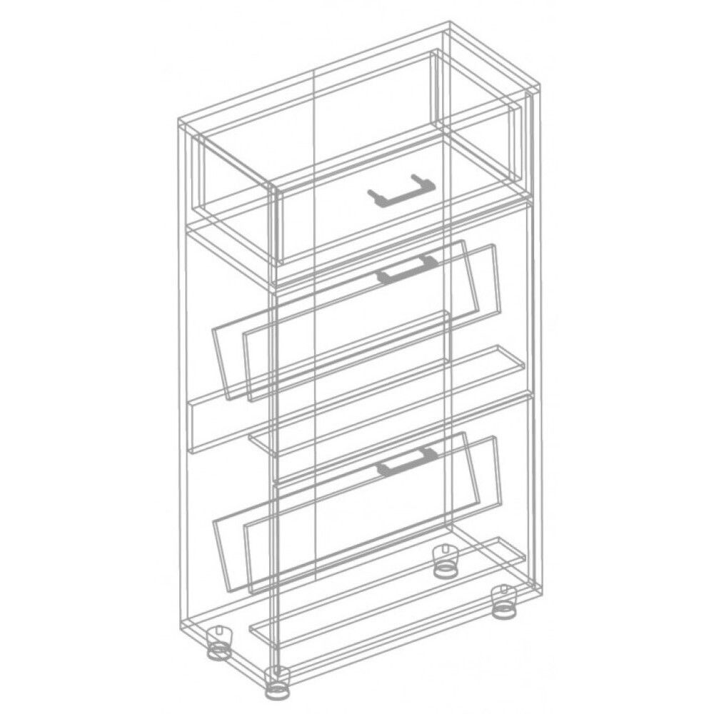 Обувница 2-ств с ящиком МС "Сандра" (Белый лофт)
