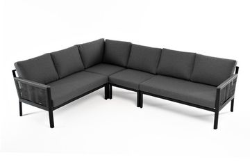 "Париж" угловой модульный диван, каркас из алюминия, цвет серый