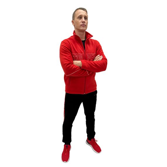 Кофта флисовая на молнии Scorpena Collection красная