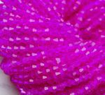 ББ014НН4 Хрустальные бусины "биконус", цвет: малиновый прозрачный., размер 4 мм, кол-во: 95-100 шт.