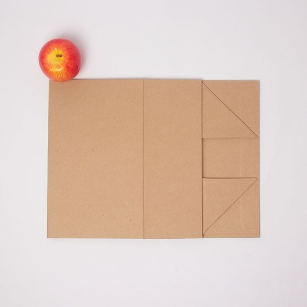 Коробка самосборная на магнитах 30х10х18, коричневый, крафт