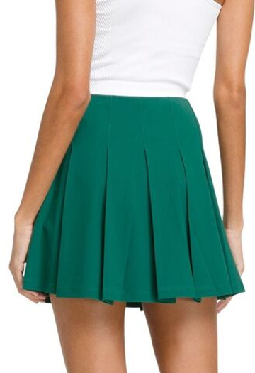 Теннисная юбка Wilson Classic Pleated - зеленый