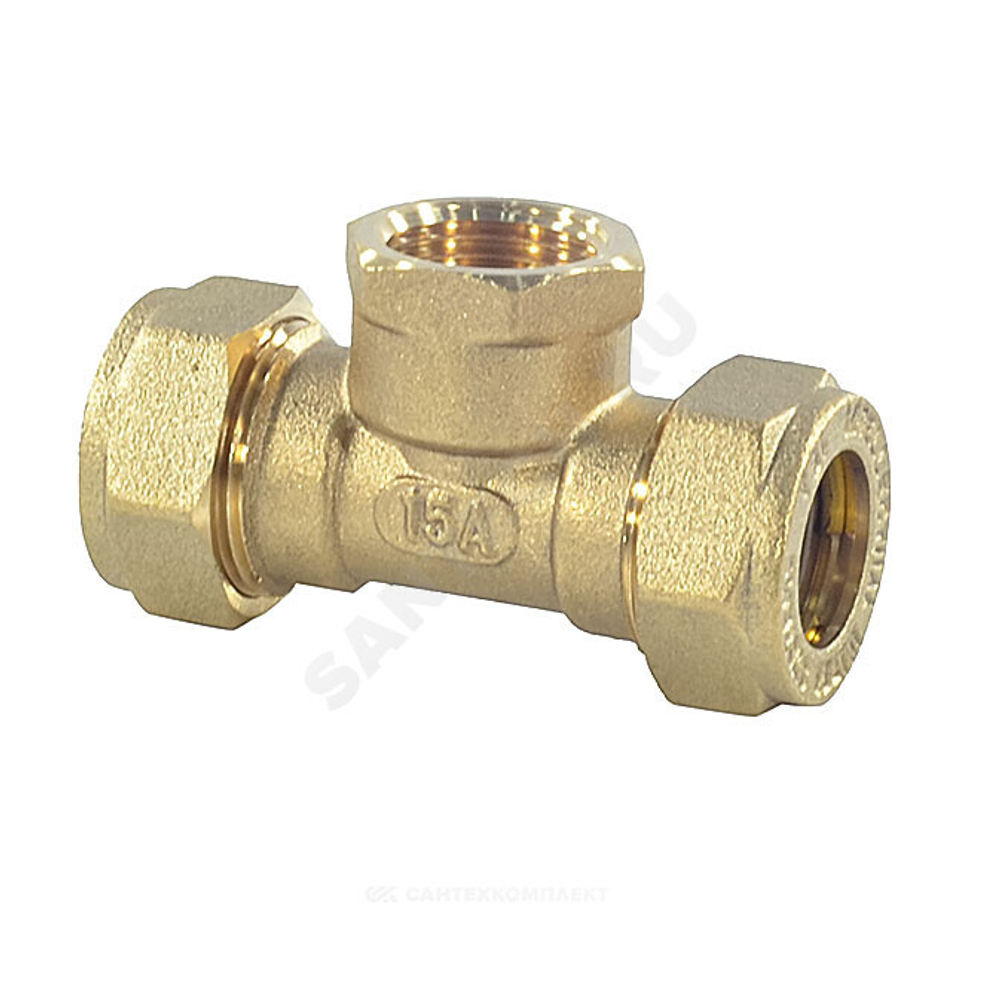 Тройник латунь 20Aх3/4"х20 обжим/ВР STAHLMANN STFL2003/420BEF