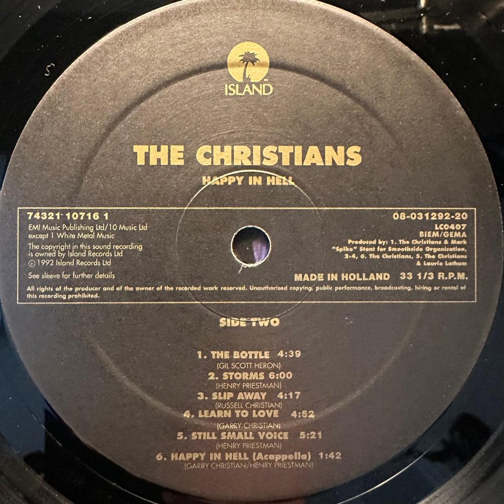 The Christians ‎– Happy In Hell (Голландия 1992г.)
