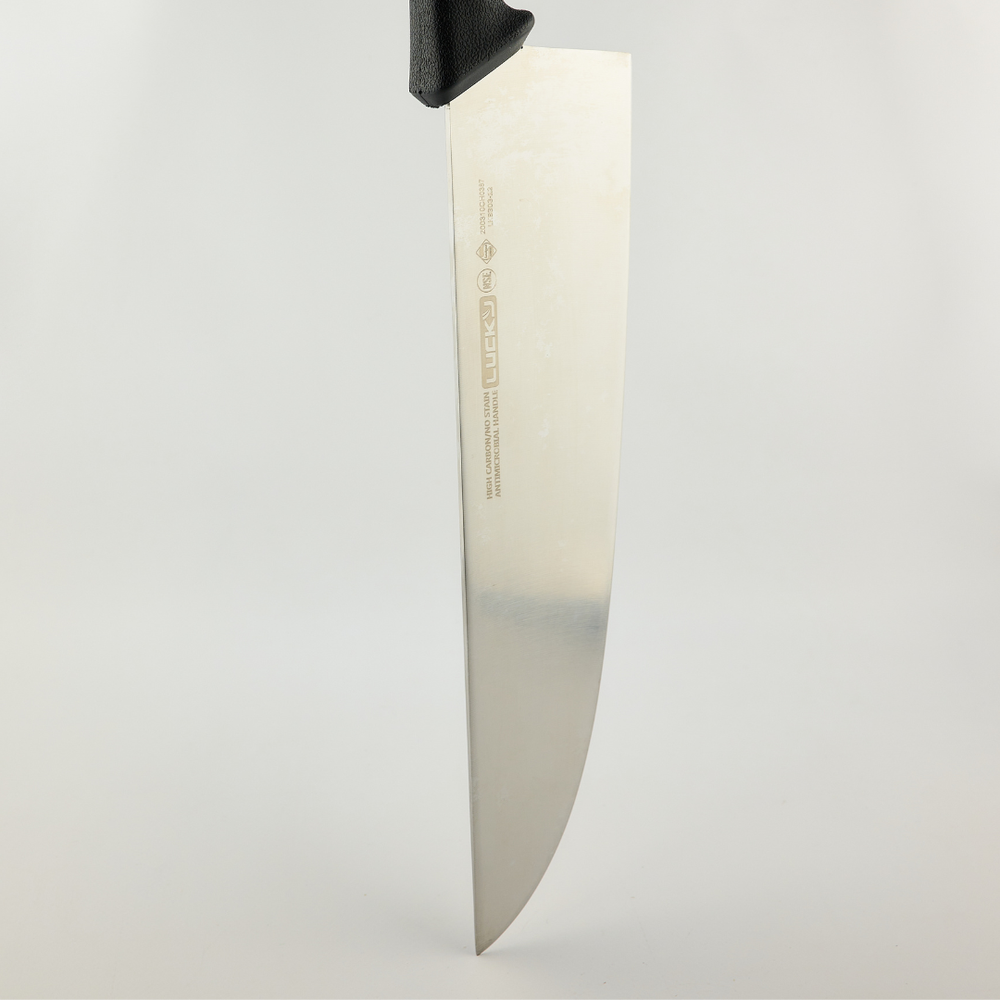 Нож мясника 31 см 12", пластиковая ручка черного цвета, сталь X50CrMoV15 LUCKY