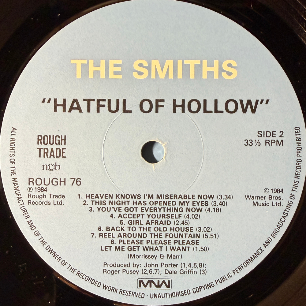 The Smiths - Hatful Of Hollow (Швеция 1984г.)